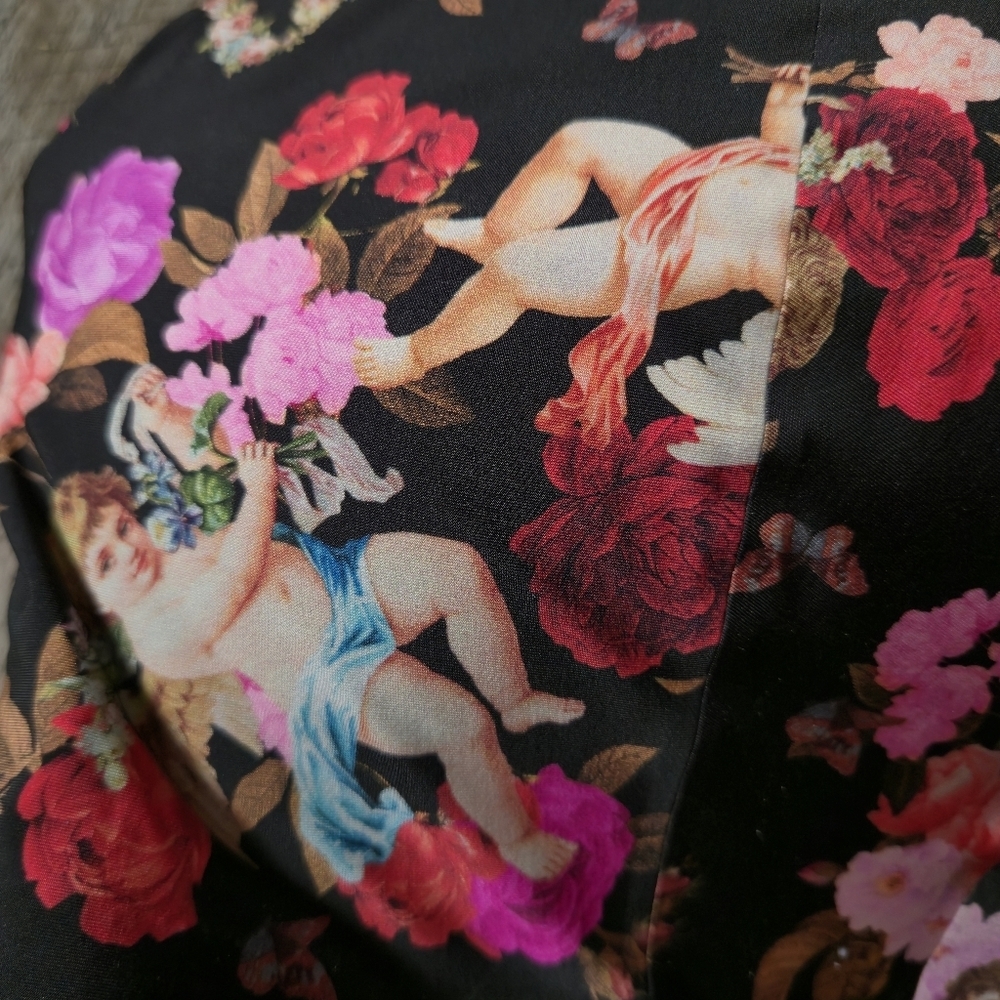 Torrid 42DDD Coquette Bra Black Floral Dream Wire-Free 360 Smoothing Cupid Print - Picture 2 of 14